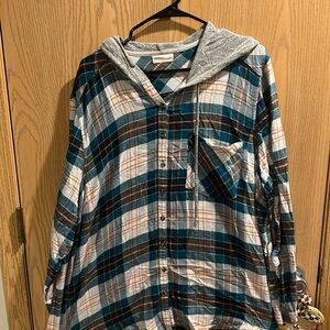 Flannel hoodie